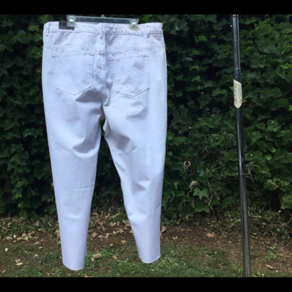 Sold Denim Jeans High Rise Ankle Straight Raw Hem 14 - Picture 4 of 5